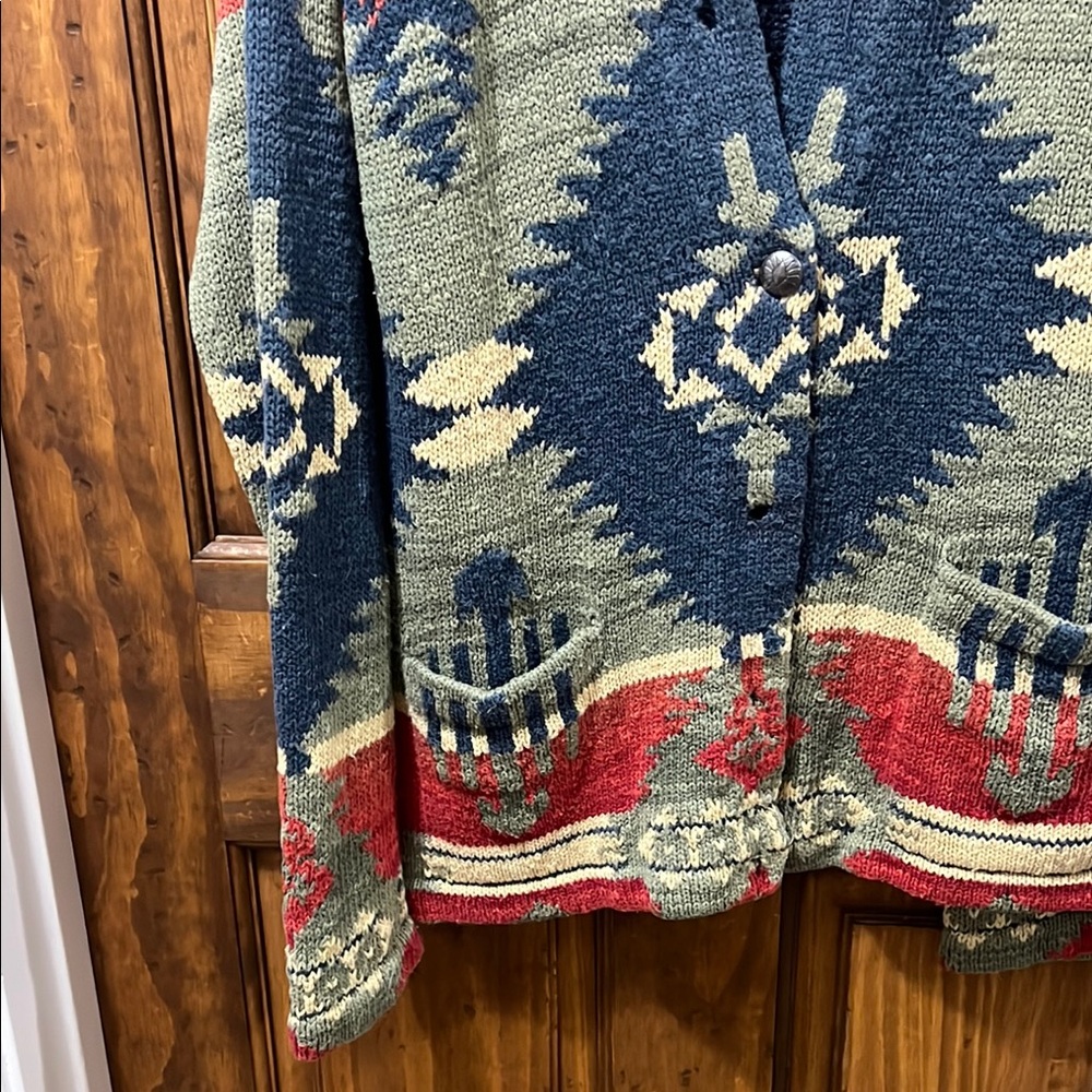 Women's Multicolor Patterned Sweater - Picture 4 of 4